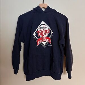 1987 Minnesota Twins World Series Champs Hoodie - Women Small / Youth Large